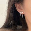 wholesale S925 Sterling Silver Bow Ear Studs Women's Japanese Korean New Ins Small Fashion Forest Style Earrings-0-2