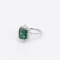 wholesale Antique European-style cultured emerald 4-carat ring in gold for wedding anniversary-0-4