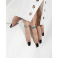 wholesale S925 Sterling Silver JT788 Original Design Cold Style Asymmetrical Wing Feather Open Ring for Women-0-3