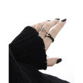 wholesale S925 sterling silver ring for women with niche original design, ins minimalist style, textured stripes, and inlaid pearls-0-2