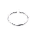 wholesale Metal Material: S999 Sterling Silver, Möbius Strip Adjustable Open Bangle for Women, Valentine's Day Gift for Girlfriend, Wholesale-0-3