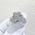 wholesale S925 Sterling Silver European and American Style Fashion Knot Stack Ring Zircon Ring Cross-border Jewelry-0-2