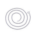 wholesale 925 Sterling Silver Beaded Necklace for Adults and Kids, Unisex Buddhist Bead Necklace, Sweater Chain, Collarbone Chain, Minimalist and Versatile-0-4