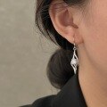 wholesale Sterling Silver Geometric Ear Hooks for Women, Minimalist Light Luxury Small Brand Earrings, Korean Style-0-0