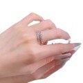wholesale S925 Silver New Style Serpentine Pink Diamond Light Luxury Personalized Ring Vintage Fashion Commuter Model-0-4