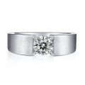 wholesale 925 Sterling Silver Men's Moissanite Diamond Ring Trendy Factory Direct Cross-Border E-commerce Men's Rings-0-0