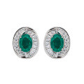 wholesale S925 Sterling Silver New Enzela Cultivated Emerald Ear Studs Earrings for Women-0-4
