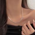 wholesale S925 Sterling Silver Italian Heavy Work Snake Chain Necklace for Women, Korean Spring and Summer New Arrival Minimalist Style Collarbone Chain-0-4