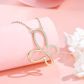 wholesale 925 Sterling Silver Hollow-Out Micro-Inlaid Butterfly Pendant Necklace for Women, Fashionable and Luxurious with an Advanced and Unique Sense-0-5