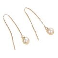 wholesale S925 Sterling Silver Pearl Tassel Ear Threads, Fashionable, Minimalist, Commuter-Friendly, Versatile, and Convenient Earrings-0-4
