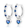 wholesale S925 Sterling Silver Heart Earrings European and American Luxury High-End Ear Clasp Zircon Colorful Dopamine Cross-Border Earrings-0-11