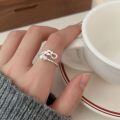 wholesale S925 Sterling Silver Bow Pearl Ring for Women, Fashion Minimalist Versatile Twist Ring, Japanese and Korean New Style-0-0