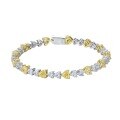 wholesale S925 Sterling Silver 50-Point Gold-Plated Heart-Shaped Yellow Diamond Bracelet for Women, Designed to Attract Wealth, Exquisite and Niche Luxury-0-4