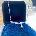 wholesale S925 Sterling Silver Bamboo Joint "Have You Had Enough Bamboo" Necklace for Women, Fashionable and Luxurious, Minimalist and High-End Bamboo Joint Pendant-0-1