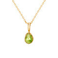 wholesale S925 Silver Plated 14k Gold Green Olive Necklace, Dainty Spring Japanese Retro Style-0-4