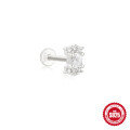 wholesale 925 Sterling Silver Tassel Drop Zircon Flat Back Helix Ear Piercing Ear Stud, Popular inINS-0-30