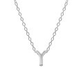 wholesale Metal 925 Silver Plain 26 Letters Pendant Necklace, Ins Luxury Hot-selling Choker-0-53