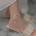 wholesale S925 Silver Nalan Ins Ankle Chain Women's Serpentine Chain Niche Design Ankle Bracelet S4736-0-0