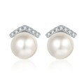 wholesale 925 Sterling Silver New Style Natural Freshwater Pearl Earrings for Women, Small and Exquisite Commuting Earrings, Direct Wholesale from Manufacturer-0-4