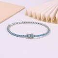wholesale S925 Silver European and American Cross-Border Opal Tennis Bracelet Hip-Hop Women's Chain Trendy Personality Fashion Gold-Plated Bangle Bracelet-0-5