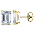 Sterling Silver Square Moissanite Stud Earrings for Women-0-5