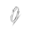 wholesale S925 Sterling Silver Original Design High-end Couple Rings Adjustable Plain Band Rings Valentine's Day Gift-0-77