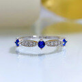 wholesale S925 silver new colorful diamond bow ring, fashionable, simple, and versatile small diamond ring-0-1