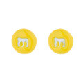 wholesale S925 silver resin enamel trendy fun M&M-shaped earrings, fresh and playful cute style earrings-0-4