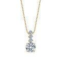 S925 Sterling Silver Moissanite Pendant Necklace, Cross-Border Live Hot-Sell, Minimalist Elegant-0-3