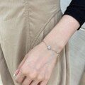 wholesale S925 sterling silver geometric round diamond-encrusted lightweight luxury versatile design series lady bracelet-0-1