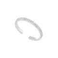 wholesale S925 Sterling Silver 884 Frosted Thin Ring for Women, High-End, Niche, Individualistic, Light Luxury, Adjustable Plain Circle-0-4