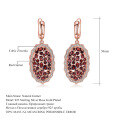 wholesale S925 Silver Luxury Natural Garnet Stud Earrings, Group Setting High-End Feel Natural Gemstone Earrings-0-0