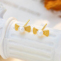 wholesale 10K gold Japanese fresh and preppy style bow-shaped freshwater pearl earrings for female students-0-1