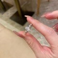 S925 Silver Wholesale Four-Claw Solitaire Moissanite Ring-0-2
