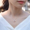 wholesale S925 Sterling Silver Angel's Guardian with Moving Wings Clavicle Necklace for Female Students, Best Friend Edition, Light Luxury and Personalized-0-2