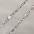 925 Sterling Silver Cross-Border Hit Moissanite Bracelet, Minimalist Ins Luxury Design for Women-0-4