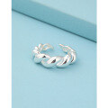 wholesale 925 Sterling Silver Twist Ring Women's Ins Style Small Design, Individual Fashion Adjustable Ring High-End Sense Index Finger Ring-0-1