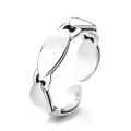 wholesale S925 sterling silver minimalist geometric irregular open ring Korean-style ins versatile index finger ring-0-6