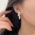 wholesale S925 Sterling Silver Long Bow Stud Earrings for Women, Luxury Fashion Elegant Earrings, Japanese and Korean New Collection-0-3