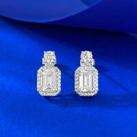wholesale S925 Silver New Classic One-Carat Perfume Bottle Ear Stud Earrings for Women,Ins Style-E688 Perfume Bottle Earrings 925 Silver