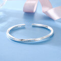 wholesale 999 Sterling Silver Möbius Ring S999 Pure Silver Genuine Twisted Wire English Fashion New Openable Bracelet Wholesale-0-1