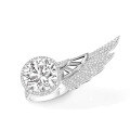wholesale 925 Silver Gold-Plated Ring with High Carbon Diamond, Mejia Feather, Ancient Egyptian White G Color, Small and Versatile Jewelry for Women-0-0