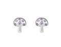 wholesale 925 Sterling Silver Single Mushroom Stud Earrings with Flat Back for women-0-6