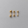 wholesale S925 Sterling Silver Double-Ended Threaded Dumbbell Light Bead Ear Studs Twist Fastening Minimalist Never-Remove Earrings M03130-0-2