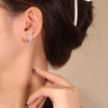 wholesale S925 sterling silver small geometric zircon stud earrings new trendy ins-style design earrings-0-3
