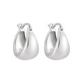 wholesale S925 sterling silver 3315 smooth U-shaped wide ear clips for women, high-end, niche, stylish, ins-inspired, versatile for commuting, silver earrings-0-4