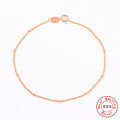 wholesale S925 Sterling Silver, Gold Bead, Versatile Layering Bracelet, INS Style, Minimalist Design, High-End Accessory-0-7