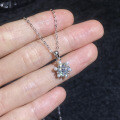 S925 Sterling Silver Moissanite Pendant Necklace Wholesale-0-1