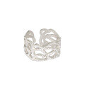 wholesale S925 Sterling Silver 070 Korean Version Ins Small and Minimalist Design Retro Distressed Irregular Wide Branch Open Ring for Women-0-5