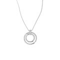 wholesale S925 Sterling Silver YH082 Korean Minimalist Ins Original Indie Design Geometric Circle Pendant Necklace for Women-0-5